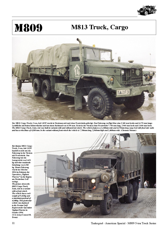 M809 5-ton 6x6 Truck Series - TANKOGRAD Publishing - Verlag Jochen ...