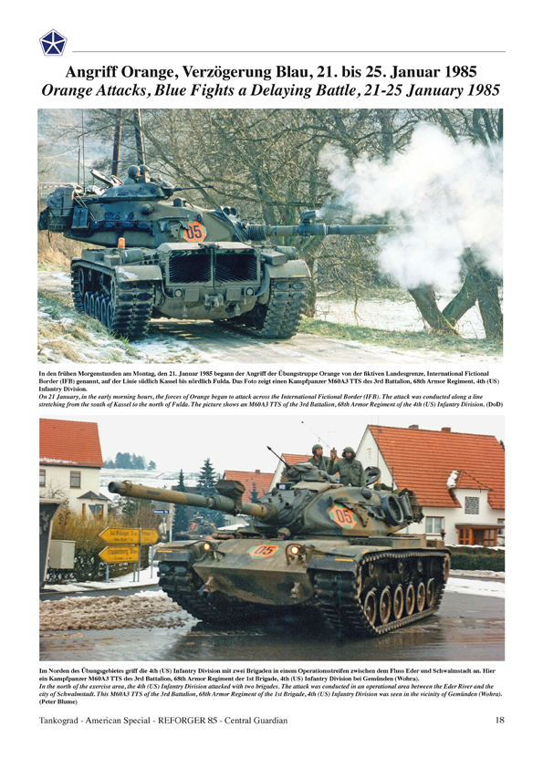 US Special 3039 REFORGER 85 Central Guardian Winter War FTX Against Warsaw Pact 