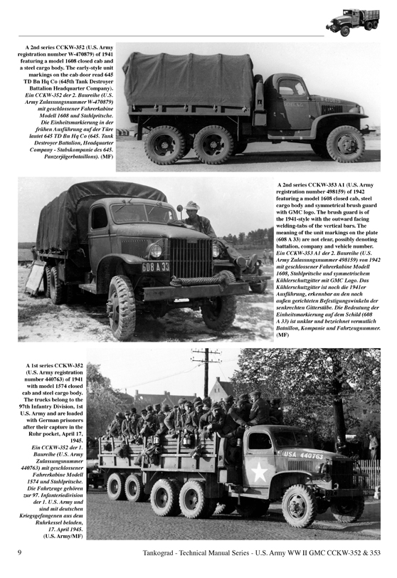 WWII US Army GMC CCKW 352 & 353 2 1/2 Ton 6x6 Truck Technical Manual – TM 9-801 February 1944 Edition (High-Quality Reprint)